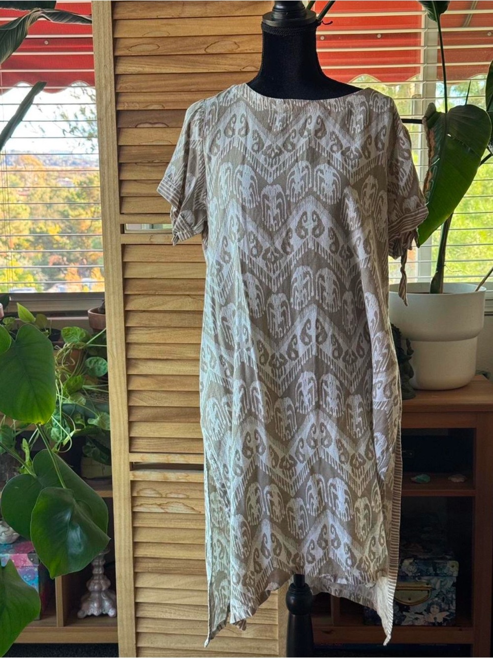 Biba cream kurta with fun design and pockets